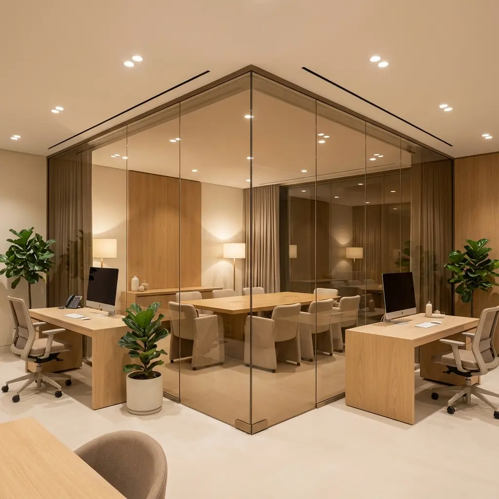 Services de nettoyage pour locaux professionnels, bureaux modernes et propres