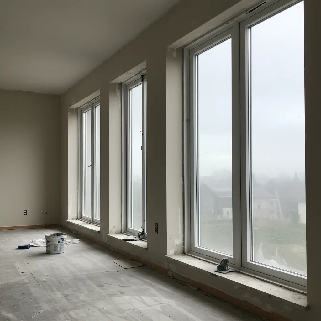 Sol carrelé brillant après nettoyage de fin de chantier avec équipements professionnels